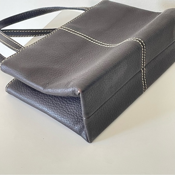 Vintage Dooney & Bourke brown pebbled leather mini handbag purse y2k - Picture 8 of 9